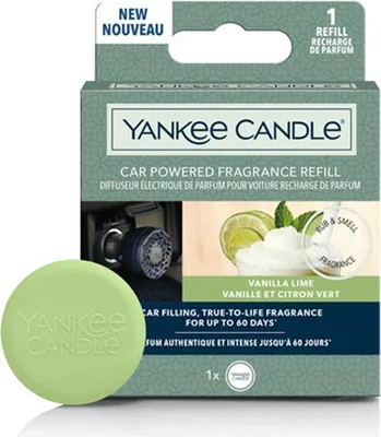 Image de Yankee Candle Car Powered Fragrance Recharge Vanille Lime Désodorisant pour voiture
