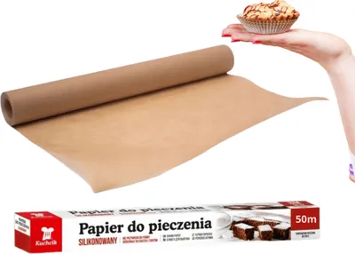 Image de Papier de cuisson siliconé Clarina 38 cm de large papier brun 50 m