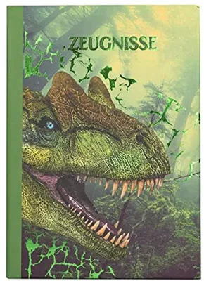 Produktbild von Zeugnismappe / A4 / "Dino" / wattierter Einband / mit 12 Hüllen