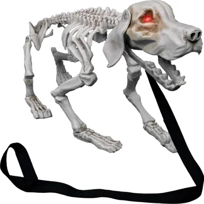 Produktbild von Halloween Dekofigur "Hunde Skelett" Animiert | 32 cm