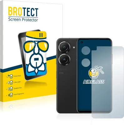 Produktbild von BROTECT Schutzglas für ASUS ZenFone 9 (Display+Kamera) Schutzfolie Panzer Folie Glas Display Schutz klar