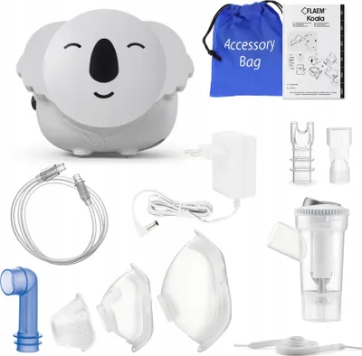 Produktbild von Koala-Inhalator für Kinder 2 Modi, kleine Partikel, 3 Masken, leise