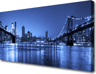 Produktbild von Tulup Leinwand-Bilder 100x50 Wandbild Canvas Kunstdruck Stadt Brücke Architektur