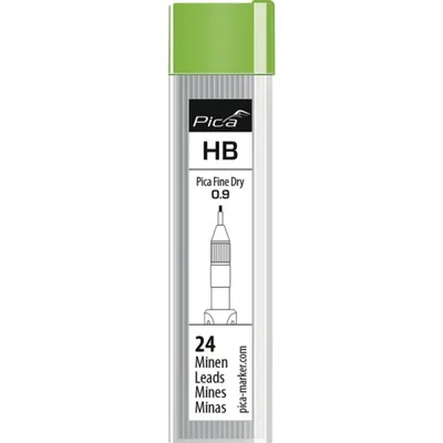 Immagine prodotto di PICA Marker Fine Dry Graphite Lead Set H (24 pezzi), Versione:Durezza HB, per la maggior parte delle superfici, Colore:grafite, Contenuto:nv, Larghezza della linea:nv, Colore della scrittura:nv, Diametro della linea:nv, Larghezza della linea circa:nv