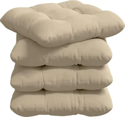 Obrázok produktu pre vidaXL Vankúš na sedenie 4 ks krémový 45 x 45 cm z mikrovlákna