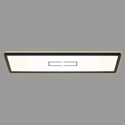 Productafbeelding van Briloner Slim LED paneel, zwart, 58 x 20 cm, met achtergrondverlichtingseffect