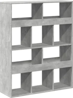Obrázek produktu pro vidaXL Knihovna betonová šedá 100x33x125,5 cm materiál na bázi dřeva