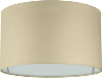 Produktbild von Wogati® Premium Lampenschirm E14/E27 Baumwolle|Farbe: Beige/Größe: Ø25cm Höhe 17,2cm