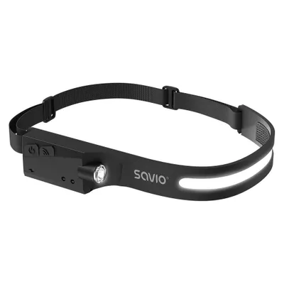 Produktbild von Savio FL-02, Stirnband-Taschenlampe, Schwarz, ABS Synthetik, LED, 2 Lampen