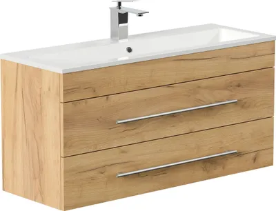 Produktbild von Badmöbel Waschplatz "Portus 1000 SlimLine" 100 cm Eiche Gold