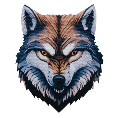 Produktbild von Mono-Quick 24002 Wolf Applikation Groß, Bügelbild, Patch, Aufbügler, Wolfskopf ca. 9,9 x 12,2 cm