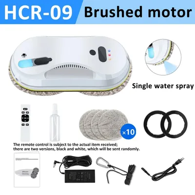 Produktbild von Intelligenter Fensterputzroboter - Automatischer Fensterreiniger HCR-09 - Wassersprühfunktion - Für hohe Fenster und große Flächen - Fernbedienung - 100–240 V EU-Stecker - HCR-09