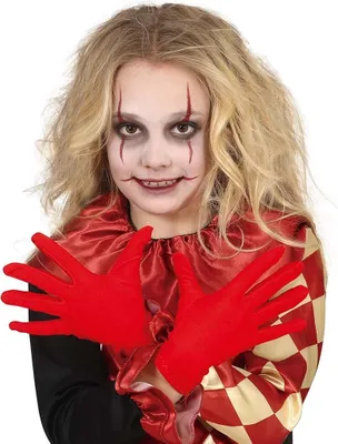 Image de gants rouges pour enfants d'environ 22cm de long