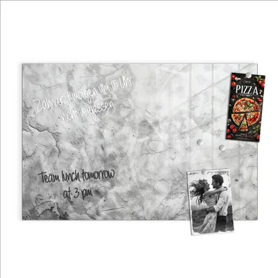 Produktbild von Magnettafel 90x60cm Pinnwand Whiteboard beschreibbar - Marmor Struktur