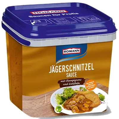 Produktbild von Homann Jägerschnitzel Sauce mit Champignons und Zwiebeln 4000g