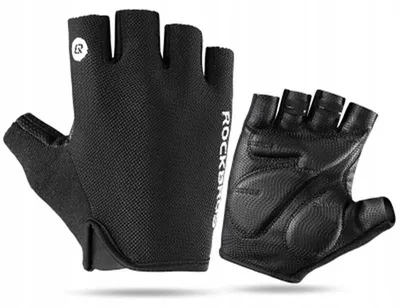 Produktbild von Rockbros Kurzfinger Fahrradhandschuhe Schwarz M
