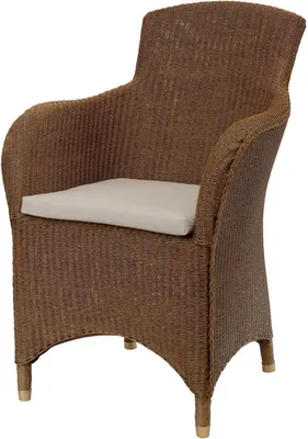 Produktbild von KRINES HOME Loom Sessel Sydney Esszimmersessel Esszimmer Stuhl mit Armlehne Loomsessel mit Polster (Vintage Braun)