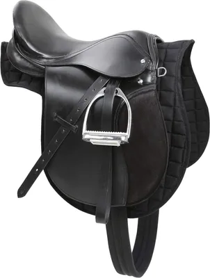 Productafbeelding van Zadel Set - Paardrij Set - Paardrijden - Complete Starter Set - 17.5 Inch - Zwart
