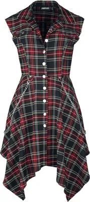 Produktbild von Jawbreaker Mittellanges Kleid Damen Tartan Shirt Dress multicolor 3XL