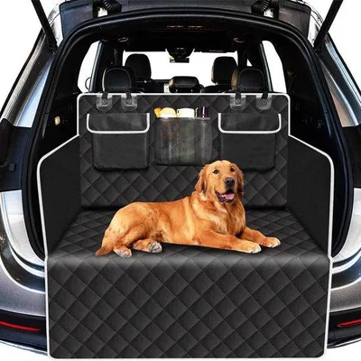 Produktbild von Hundedecke Auto Rücksitz mit Hartem Boden - Auto-Stoßstangen-Hundedecke - Hundedecke Auto 180 x 103 cm - Wasserfest - mit Seitenbeschützer - für kleine Autos