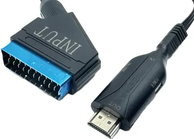 Immagine prodotto di 1M SCART a HDMI Cavo adattatore convertitore HD Video Audio HD TV