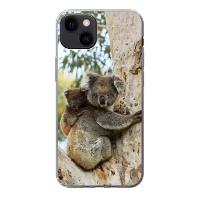 Produktbild von MuchoWow® Handyhülle Schutzhülle Hülle für iPhone 13 Koalas - Kind - Baum - Jungen - Mädchen Silikon Softcase Handy Hülle - Karteninhaber