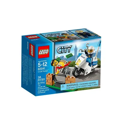 Produktbild von LEGO 60041 Polizei-Motorrad-Jagd LEGO Anzahl Minifiguren: 2, Anzahl Anleitungen: 1, Thema: LEGO City, Anzahl Teile: 28, Gewicht: 0.066 KG, Verpackungsmaße (lxbxh): 12 x 9 x 5.7 cm, Altersberatung: 5+, Veröffentlicht in: 2014, Zahl: 60041-1, EAN: 5702015115445