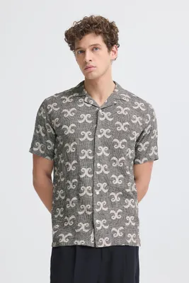 Produktbild von Casual Friday CFTanner Herren Leinenhemd Hemd Kurzarmhemd Leinenmix Relaxed Fit