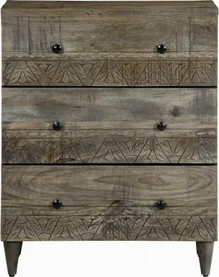 Produktbild von vidaXL Sideboard Hellgrau 60x33,5x75 cm Massivholz Mango