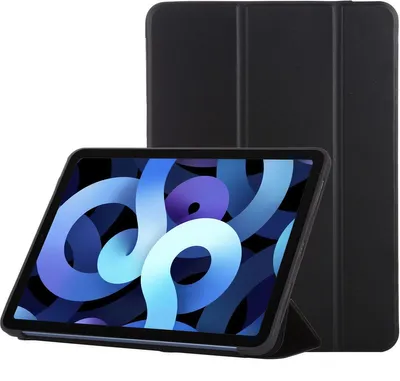 Produktbild von Mobigear Dreifach-Faltetui für iPad Air 4 (2020) aus TPU und Kunstleder, Klapphülle - Schwarz