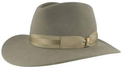 Borsalino Filzhut aus Wolle und Kaschmir in grün