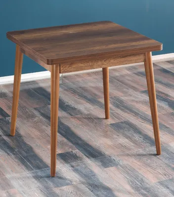 Produktbild von Skye Decor, Hochwertiger Esstisch, Walnuss, 80 x 76,5 x 80 cm | 100% melaminbeschichtete Spanplatte, 18 mm dick | Moderner, eleganter Tisch für Ihr Zuhause.