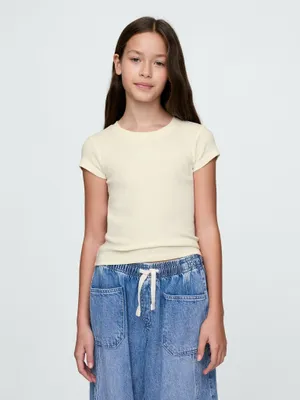 Produktbild von GAP Kinder-Rippstrick-T-Shirt Größe M