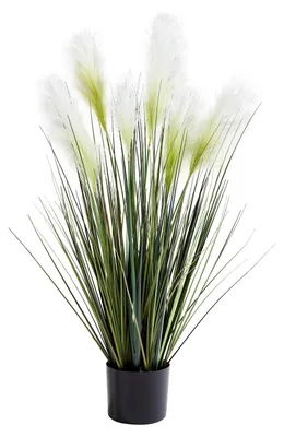 Produktbild von aplanta Künstliches Pampasgras – Thalassa | 90 cm, für drinnen, Kunstpflanze, wie echt, Allergiker geeignet, pflanzliche Dekoration Praxis, Office & Wohnzimmer