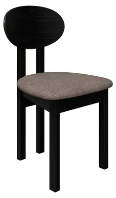Produktbild von MIRJAN24 Stuhl Divo III, Esszimmerstuhl aus Buchenholz, 47x48x85 cm (Holzfarbe: Schwarz, Stofffarbe: Hygge D20)