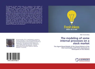Produktbild von The modeling of some internal processes on a stock market