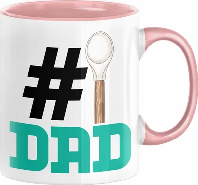Produktbild von Kochen Nummer 1 Dad Vater Tasse Geschenk Koch Papa Geschenkidee Bester Papa Der Welt Vatertag Lustige Geschenkidee (Rosa)