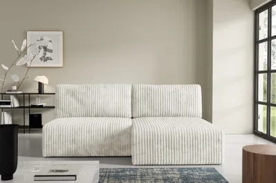 Produktbild von Intenso Modular Cord Ecksofa mit Schlaffunktion BERGE, Cremig