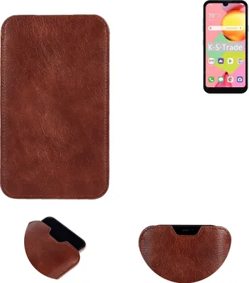 Produktbild von K-S-Trade Schutzhülle Handyhülle kompatibel mit LG Electronics Risio 4 Handytasche Kunstleder Sleeve in braun