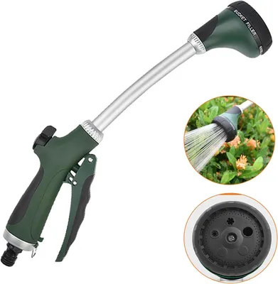 Produktbild von Gartenspritze mit Wasserflussregler, 5 Sprühmodi Gießstab für Gartenbewässerung, Autowäsche & Reinigung, rutschfester Griff