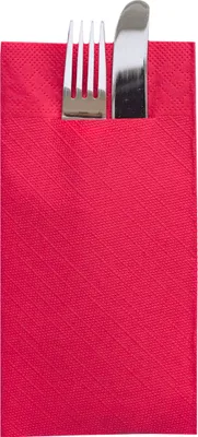 Produktbild von Tissue Deluxe Besteckservietten Rot, 40 x 40 cm, 75 Stück - Mank
