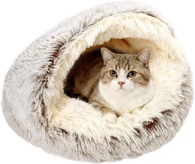 Produktbild von Rundes Katzenbett – Plüsch Katzenhöhle