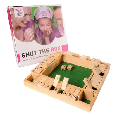 Image de Jeu de dés en bois Shut the Box, 4 joueurs