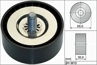 Produktbild von INA 532 0736 10 Umlenkrolle Keilrippenriemen für CHEVROLET CAPTIVA (C100, C140) für OPEL ANTARA