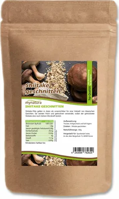 Produktbild von Mynatura Shiitake-Pilz geschnitten 500g