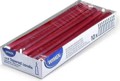 Zdjęcie produktu dla 10 Spitzkerzen rot 23,5 x 245 mm