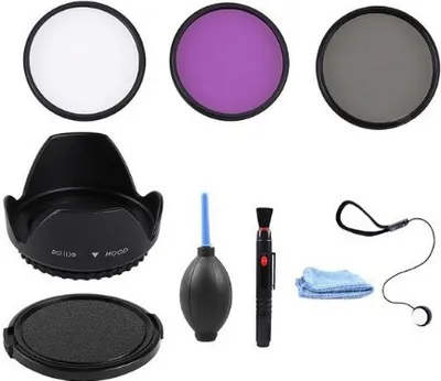 Produktbild von INF Satz UV CPL FLD-Kamerafilter – 9er-Pack Schwarz 55 mm
