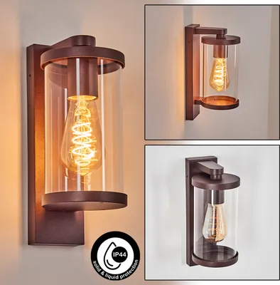 Produktbild von Salò Außenwandlampe aus Metall/Glas in Rostfarben/Klar