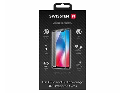 Obrázek produktu pro Odolné ochranné sklo Swissten pro Apple iPhone X/XS 3D - černé