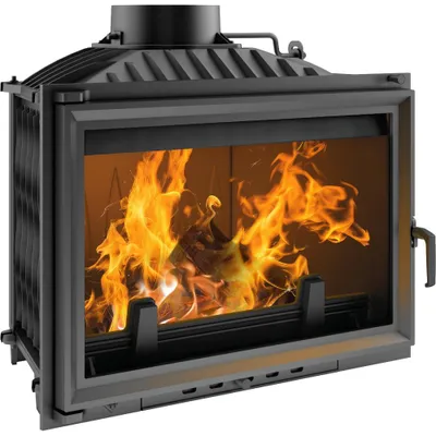Immagine prodotto di Caminetto in ghisa WIKTOR da 14 kW, Ø 200, con inserto a legna da incasso conforme alla direttiva Ecodesign